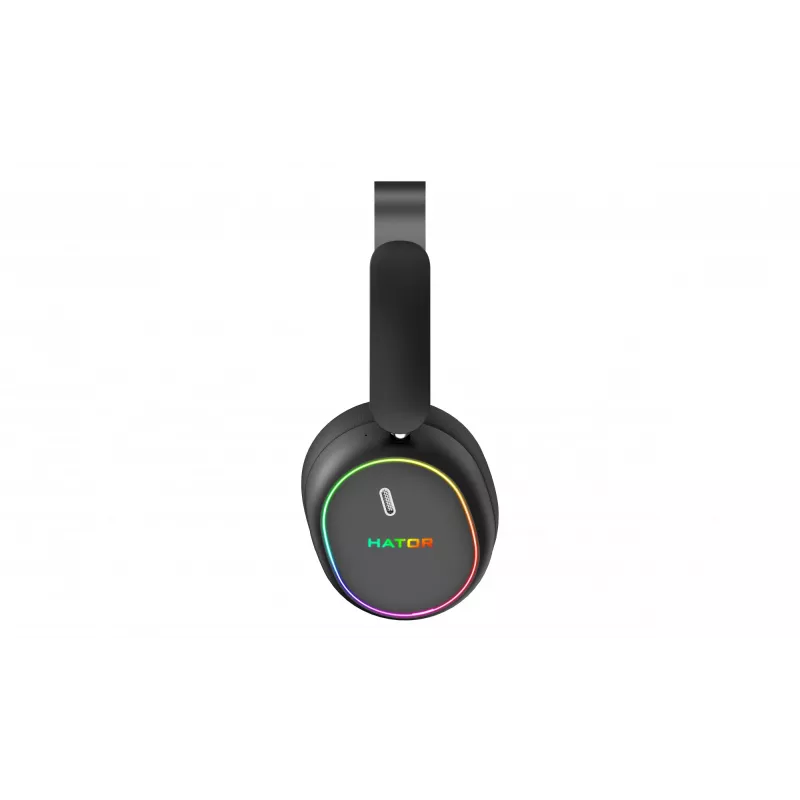 HATOR Phoenix 2 Wireless ausinės su mikrofonu laidinis ir belaidis ant galvos žaidimams USB Type-C / USB Type-A Bluetooth juoda