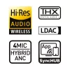 HATOR Hypergang 3 Wireless ausinės su galvos lankeliu Žaidimams USB Type-C / USB Type-A Bluetooth juodos