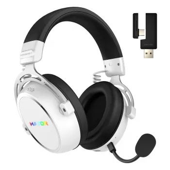 HATOR Hypergang 3 Wireless ausinės su lankeliu Žaidimams USB Type-C / USB Type-A Bluetooth Baltos