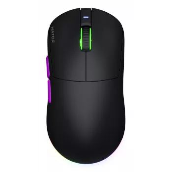 HATOR Quasar 3 Ultra 8K belaidė pelė, skirta žaidimams, abiem rankoms tinkama, RF Wireless + Bluetooth + USB Type-A, optinė, 30000 DPI