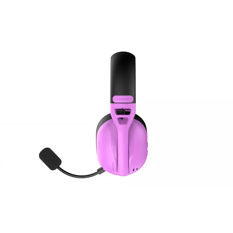 HATOR Hyperpunk 3 Wireless ausinės laidinės ir belaidės ant galvos dedamos žaidimams USB Type-C / USB Type-A Bluetooth violetinės