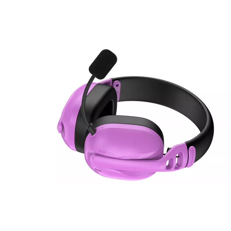 HATOR Hyperpunk 3 Wireless ausinės laidinės ir belaidės ant galvos dedamos žaidimams USB Type-C / USB Type-A Bluetooth violetinės