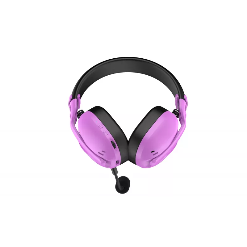 HATOR Hyperpunk 3 Wireless ausinės laidinės ir belaidės ant galvos dedamos žaidimams USB Type-C / USB Type-A Bluetooth violetinės