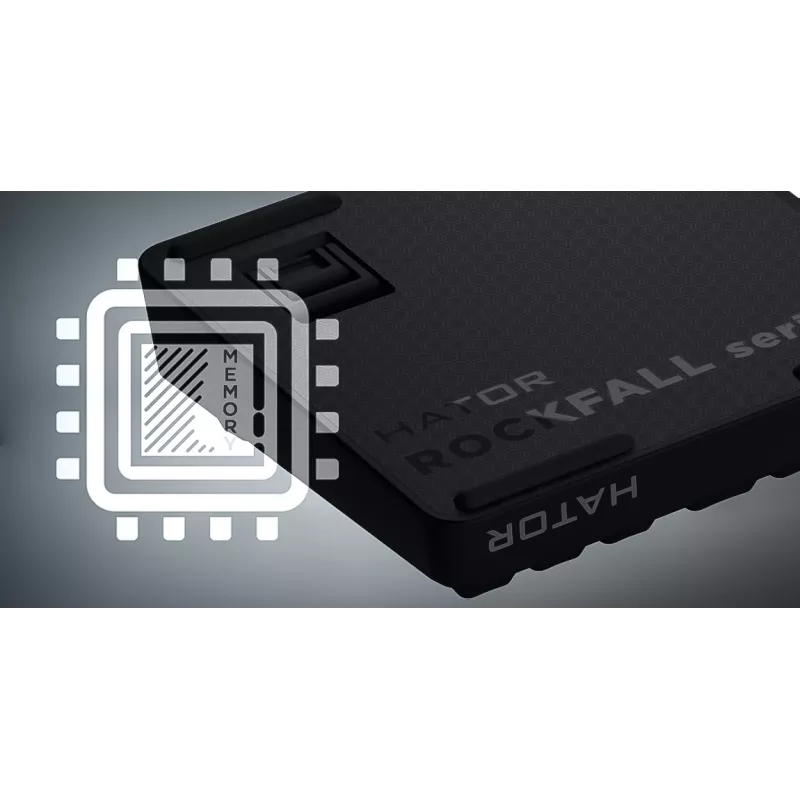 “HATOR Rockfall 3 TKL Wireless”, balta, QMK/VIA, OMA profilio baltai juodos klavišų kepurėlės Klaviatūra - linijiniai mechaniniai hotswap jungikliai - US - ANSI išdėstymas