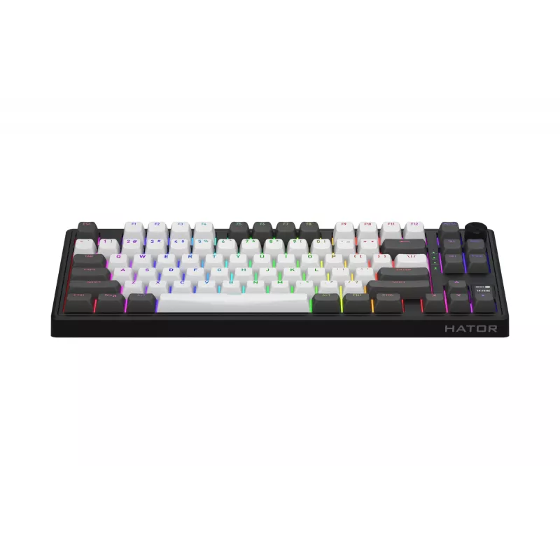 HATOR Skyfall Pro Wireless 80 klaviatūra Žaidimų USB + RF belaidė + Bluetooth QWERTY JAV anglų Juoda, Pilka