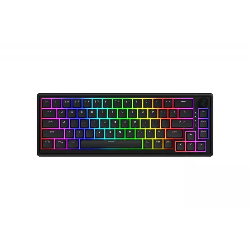 HATOR Skyfall 65 Laidinė, Mechaninė, USB-C, Aurum Sterling, 70M paspaudimų, RGB, Juoda, 790g