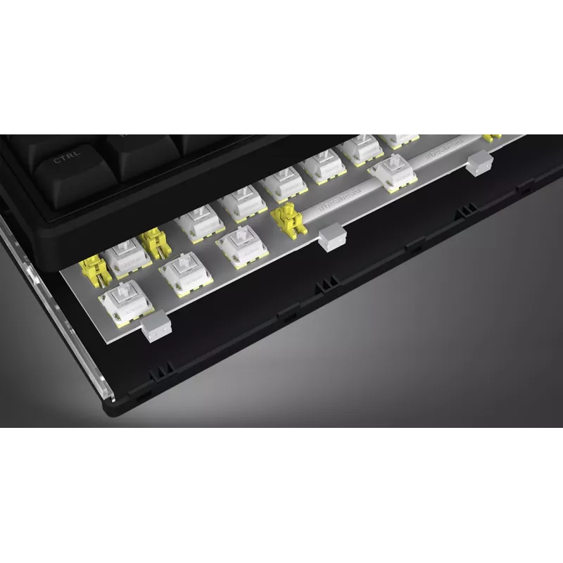 HATOR Skyfall 65 Laidinė, Mechaninė, USB-C, Aurum Sterling, 70M paspaudimų, RGB, Juoda, 790g