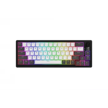 HATOR Skyfall Pro Wireless 65 klaviatūra, žaidimams, USB + RF belaidė + Bluetooth, QWERTY, JAV anglų, juoda, pilka