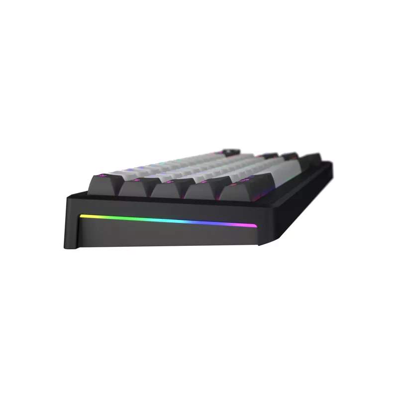 HATOR Skyfall Pro Wireless 65 klaviatūra, žaidimams, USB + RF belaidė + Bluetooth, QWERTY, JAV anglų, juoda, pilka