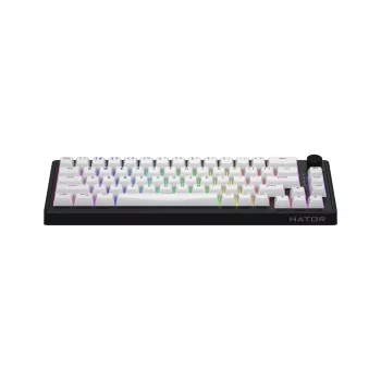 HATOR Skyfall 65 MAG ULTRA 8K klaviatūra, skirta žaidimams, laidinė, USB, QWERTY, US English, juoda, balta