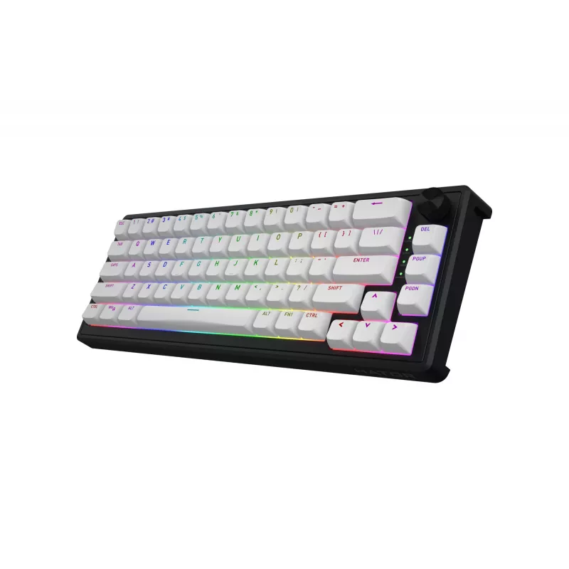 HATOR Skyfall 65 MAG ULTRA 8K klaviatūra, skirta žaidimams, laidinė, USB, QWERTY, US English, juoda, balta