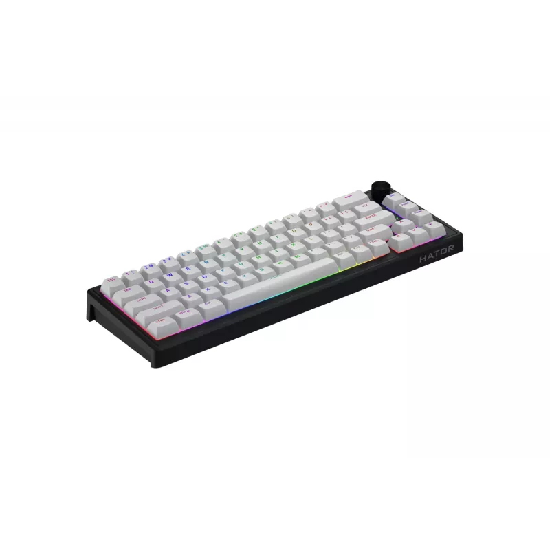 HATOR Skyfall 65 MAG ULTRA 8K klaviatūra, skirta žaidimams, laidinė, USB, QWERTY, US English, juoda, balta