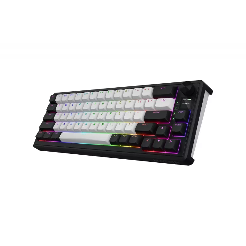 HATOR Skyfall 65 MAG ULTIMA 8K belaidė klaviatūra Žaidimams USB + RF belaidis + Bluetooth QWERTY US English Juoda, Balta