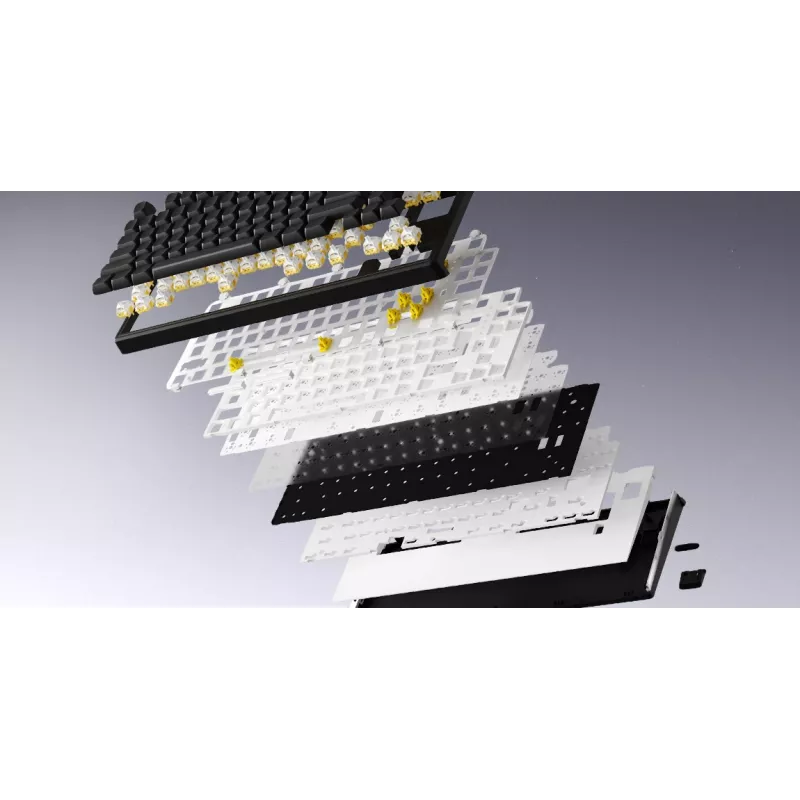 HATOR Skyfall 65 MAG ULTIMA 8K belaidė klaviatūra Žaidimams USB + RF belaidis + Bluetooth QWERTY US English Juoda, Balta