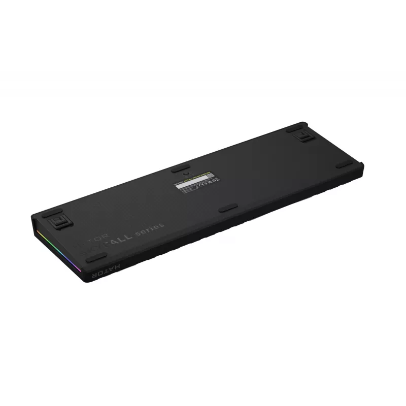 HATOR Skyfall Pro Wireless 100 klaviatūra, žaidimų, USB + RF belaidė + Bluetooth, QWERTY, JAV anglų, juoda, pilka