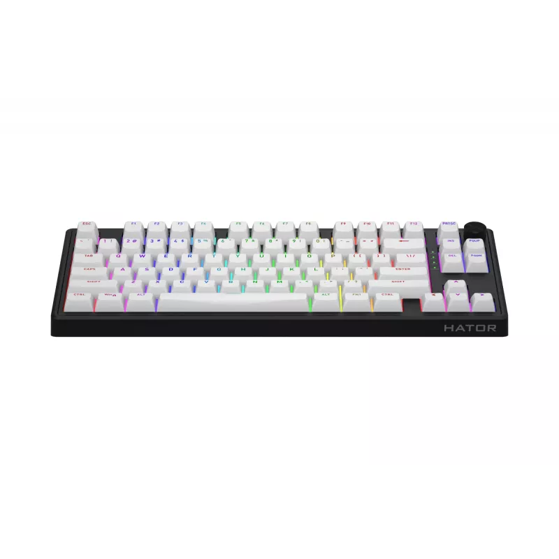 HATOR Skyfall 80 MAG ULTRA 8K klaviatūra Žaidimams USB QWERTY JAV anglų Juoda, Balta