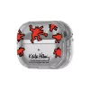 Dėklas Samsung Keith Haring Slickback, skirtas Galaxy Buds3 Pro, raudonas permatomas