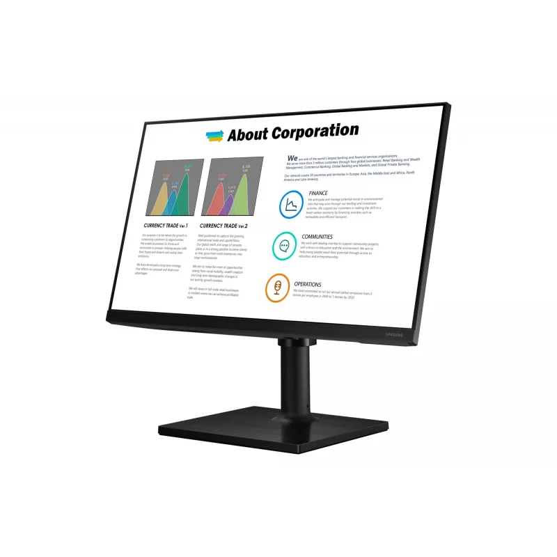 Samsung T45F kompiuterio monitorius 68,6 cm (27 col.) 1920 x 1080 pikselių Full HD LED juodas