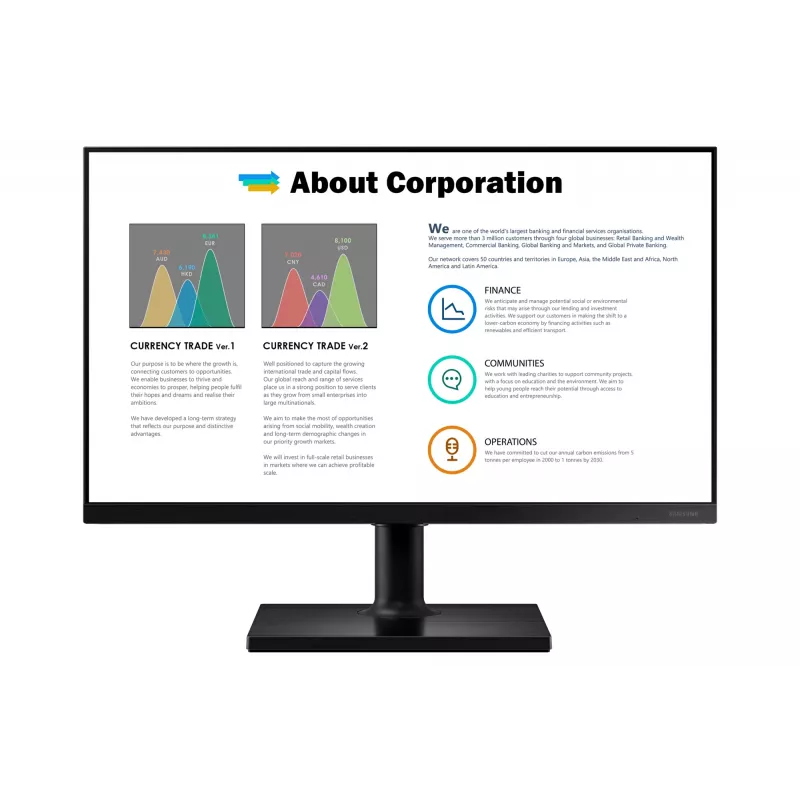 Samsung T45F kompiuterio monitorius 68,6 cm (27 col.) 1920 x 1080 pikselių Full HD LED juodas
