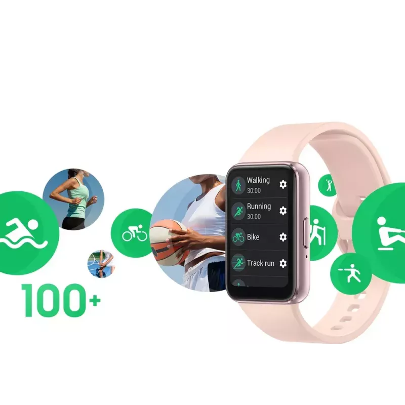 Samsung Galaxy Fit3 4,06 cm (1,6 col.) AMOLED 40 mm Skaitmeninis 256 x 402 pikselių jutiklinis ekranas Pilka