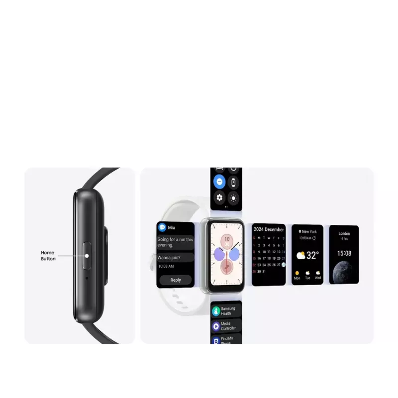 Samsung Galaxy Fit3 4,06 cm (1,6 col.) AMOLED 40 mm Skaitmeninis 256 x 402 pikselių jutiklinis ekranas Pilka