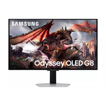 Samsung G80SD kompiuterio monitorius 81,3 cm (32 col.) 3840 x 2160 pikselių 4K Ultra HD OLED sidabrinis