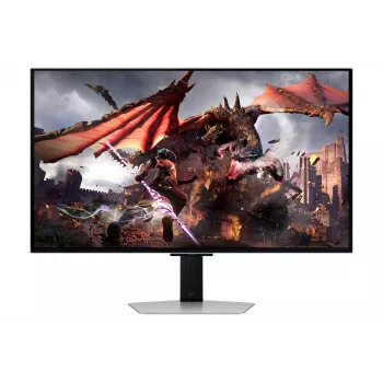 Samsung G80SD kompiuterio monitorius 81,3 cm (32 col.) 3840 x 2160 pikselių 4K Ultra HD OLED sidabrinis