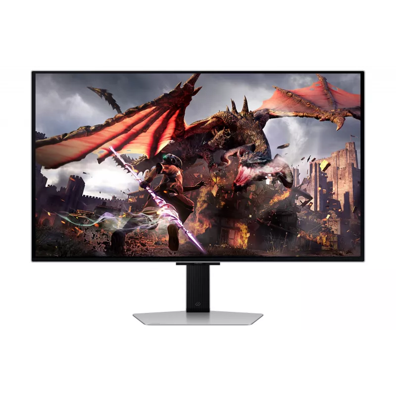 Samsung G80SD kompiuterio monitorius 81,3 cm (32 col.) 3840 x 2160 pikselių 4K Ultra HD OLED sidabrinis