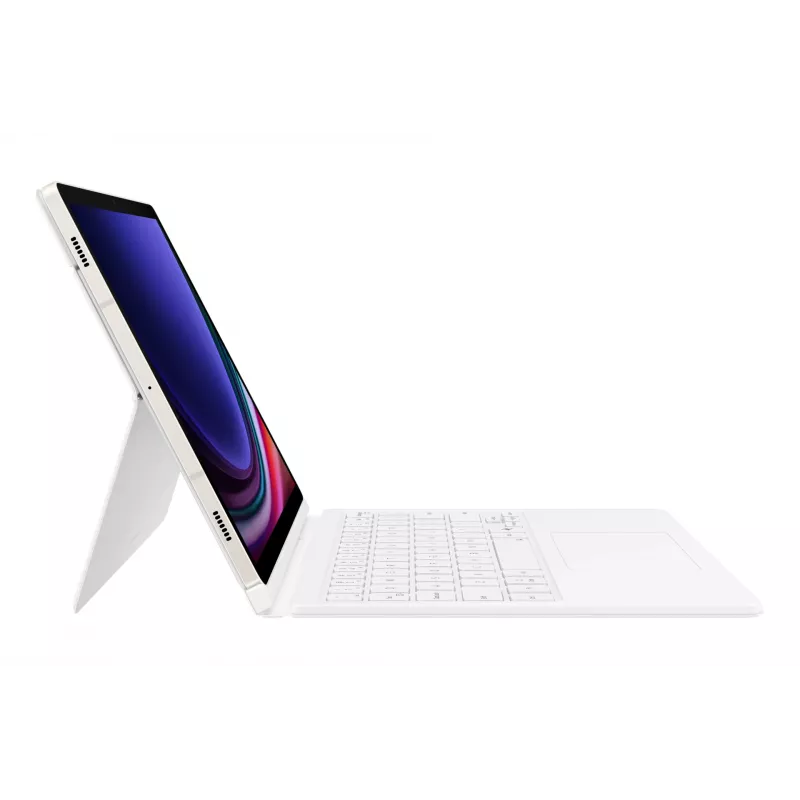 Klaviatūros dėklas Samsung EF-DX725 QWERTY anglų lietimui jautrus skydelis baltas
