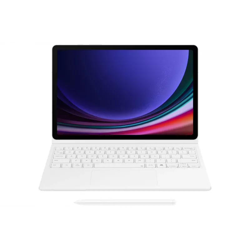 Klaviatūros dėklas Samsung EF-DX725 QWERTY anglų lietimui jautrus skydelis baltas