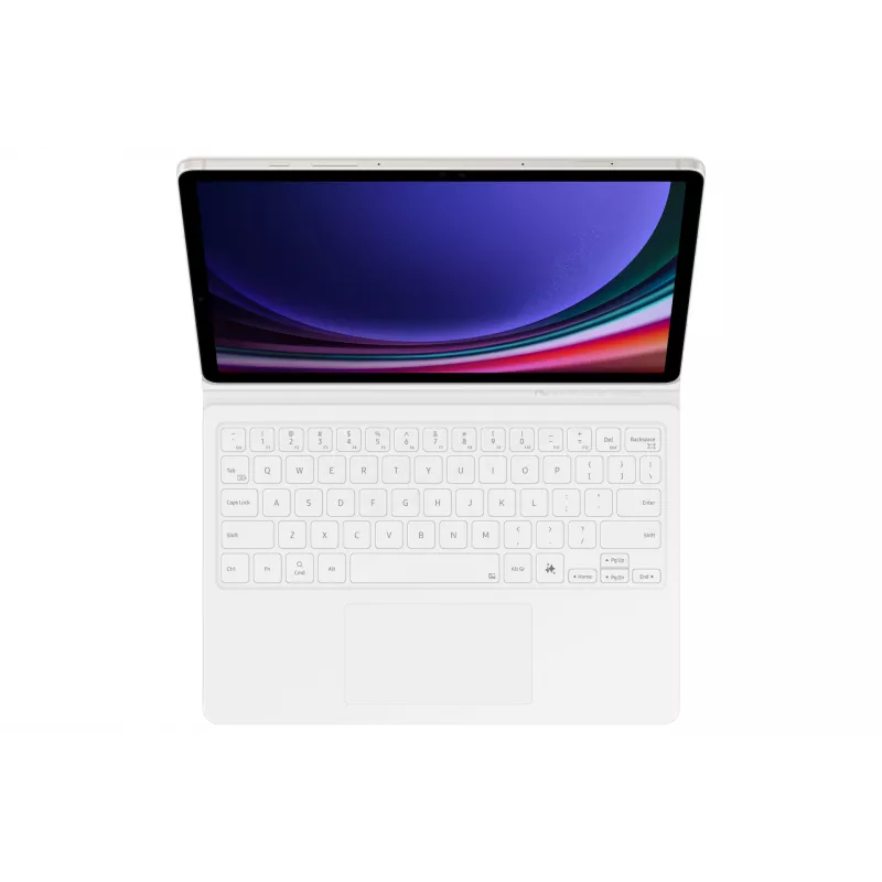 Klaviatūros dėklas Samsung EF-DX725 QWERTY anglų lietimui jautrus skydelis baltas