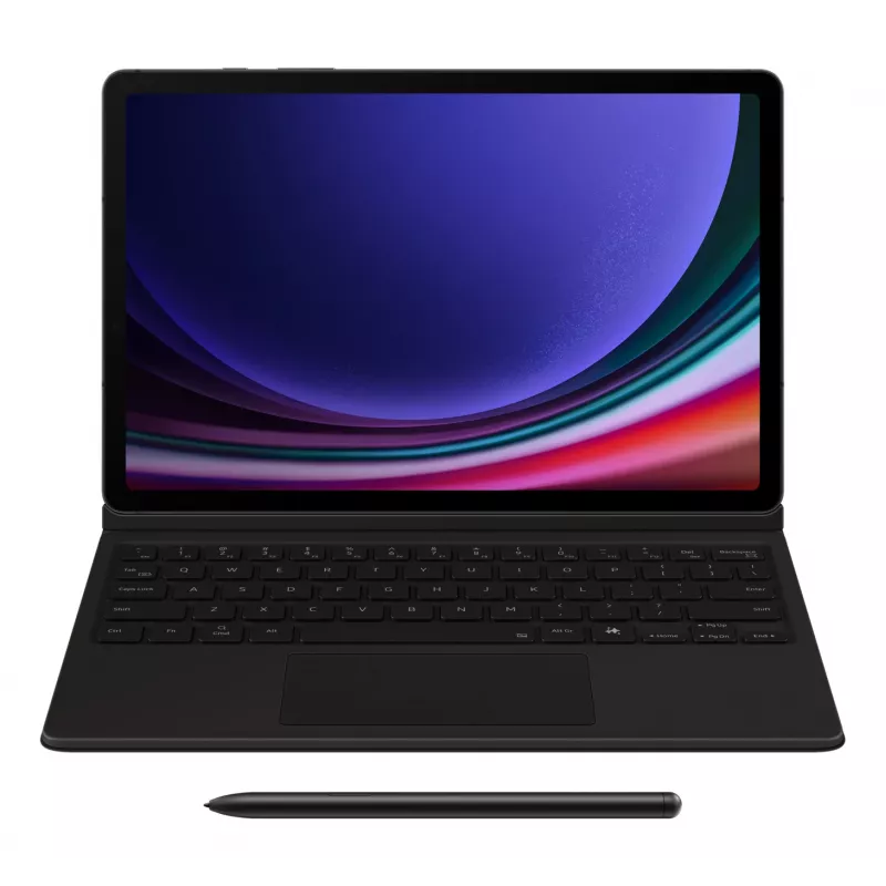 Klaviatūra Samsung EF-DX725 Nordic Pogo Pin Juoda Touchpad