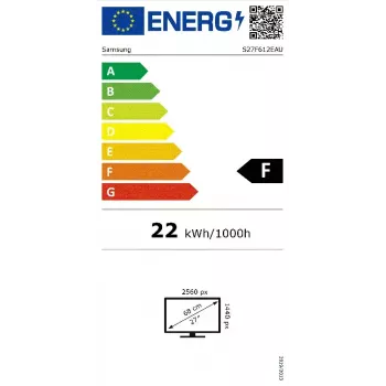 Samsung S61F kompiuterio monitorius 68,6 cm (27 colių) 2560 x 1440 pikseliai Quad HD LCD juodas