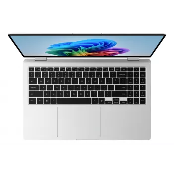 Samsung NP750QHAA-EXP Intel Core Ultra 7 256V Hybrid (2-in-1) 39.6 cm (15.6 colio) jutiklinis ekranas Full HD 16 GB LPDDR5x-SDRAM 512 GB SSD Wi-Fi 7 (802.11be) Windows 11 Home Sidabrinis