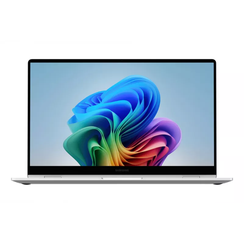 Samsung NP750QHAA-EXP Intel Core Ultra 7 256V Hybrid (2-in-1) 39.6 cm (15.6 colio) jutiklinis ekranas Full HD 16 GB LPDDR5x-SDRAM 512 GB SSD Wi-Fi 7 (802.11be) Windows 11 Home Sidabrinis