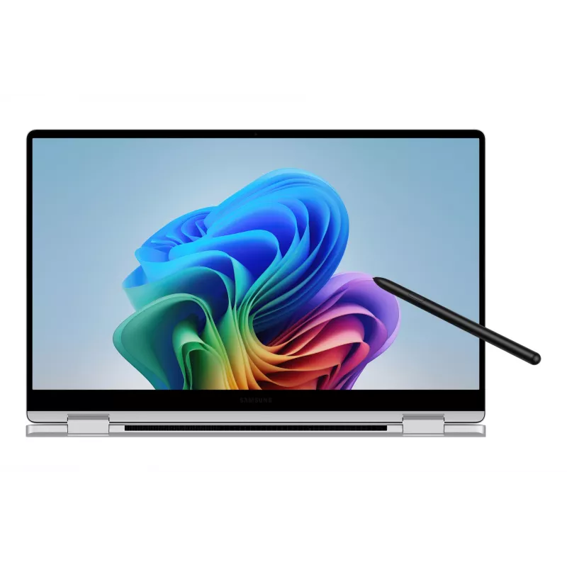 Samsung NP750QHAA-EXP Intel Core Ultra 7 256V Hybrid (2-in-1) 39.6 cm (15.6 colio) jutiklinis ekranas Full HD 16 GB LPDDR5x-SDRAM 512 GB SSD Wi-Fi 7 (802.11be) Windows 11 Home Sidabrinis