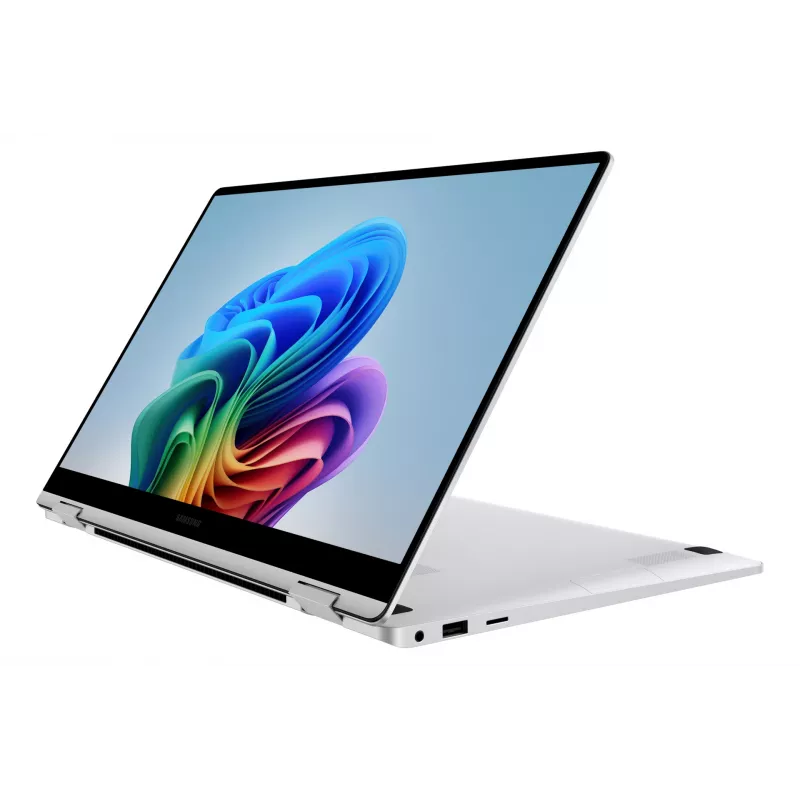 Samsung NP750QHAA-EXP Intel Core Ultra 7 256V Hybrid (2-in-1) 39.6 cm (15.6 colio) jutiklinis ekranas Full HD 16 GB LPDDR5x-SDRAM 512 GB SSD Wi-Fi 7 (802.11be) Windows 11 Home Sidabrinis