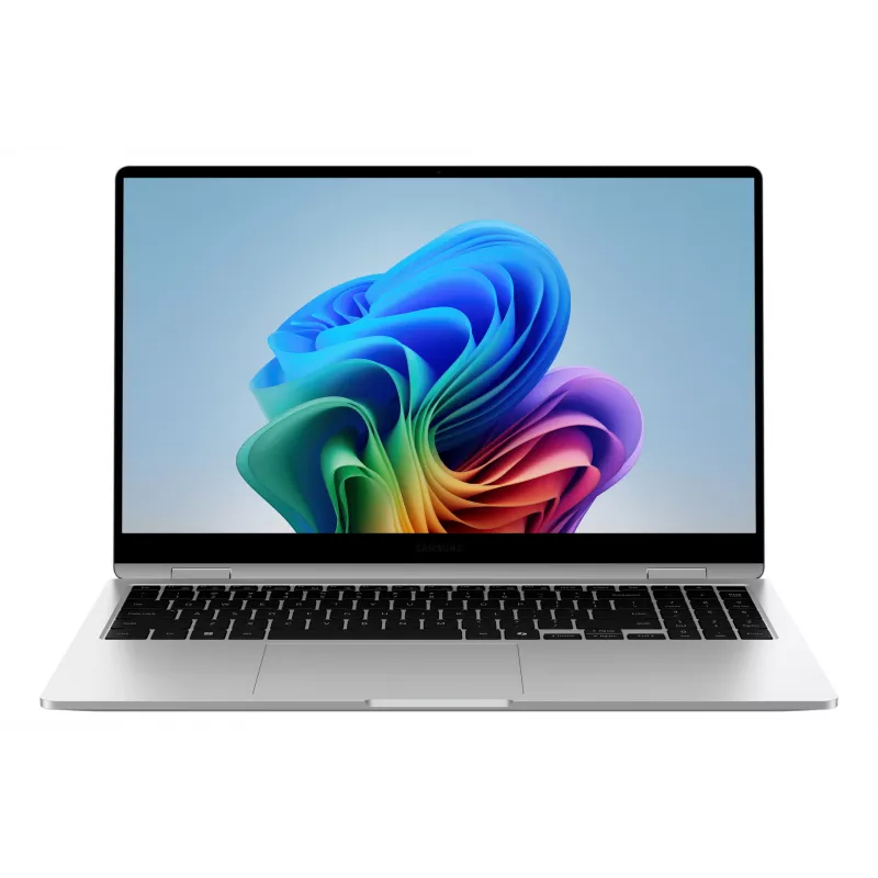 Samsung Galaxy Book5 360 Intel Core Ultra 5 226V Hibridinis (2-in-1) 39,6 cm (15,6 colio) lietimui jautrus ekranas Full HD 16 GB LPDDR5x-SDRAM 512 GB SSD Wi-Fi 7 (802.11be) Windows 11 Home Sidabrinis