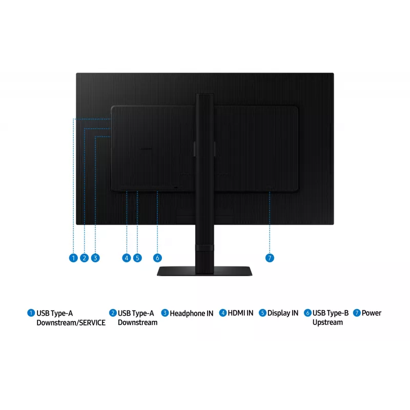 Samsung S60UD kompiuterio monitorius 68,6 cm (27 colių) 2560 x 1440 pikselių Quad HD LCD juodas