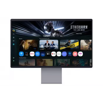 Samsung M90SF kompiuterio monitorius 81,3 cm (32 col.) 3840 x 2160 pikselių 4K Ultra HD OLED sidabrinis