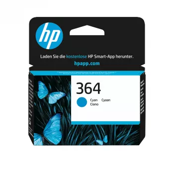HP 364 žydra Originali rašalo kasetė, žydra, 1 vnt., 300 puslapių