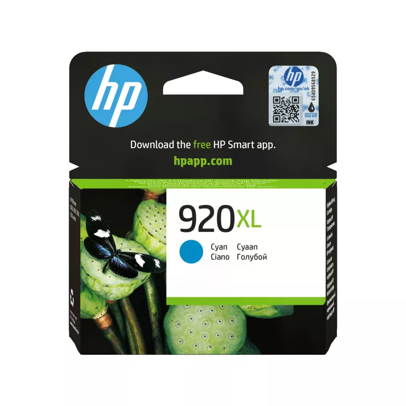 HP 920XL didelio našumo žydra Originali rašalo kasetė, žydra, 1 vnt., 700 puslapių