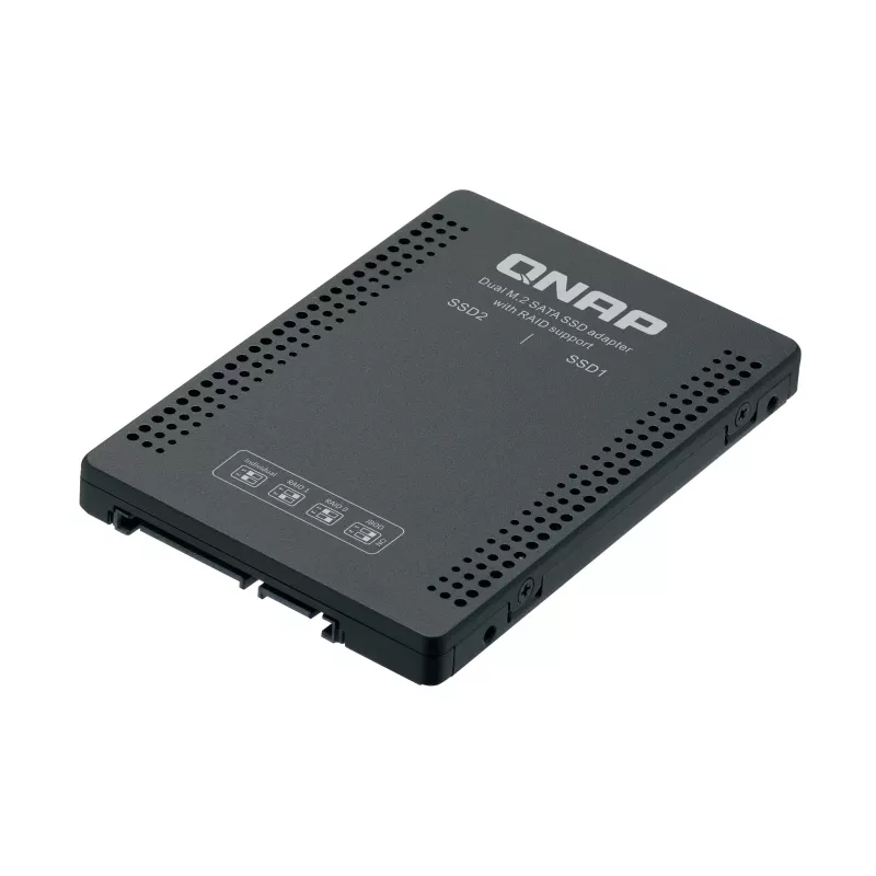 QNAP QDA-A2MAR saugojimo įrenginio korpusas SSD korpusas Juoda M.2