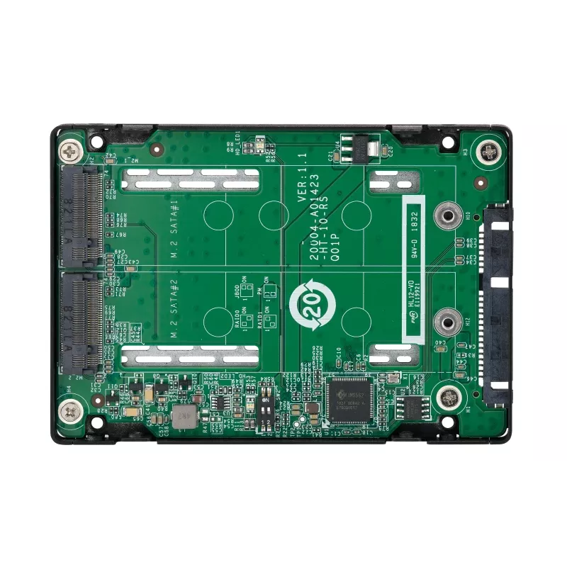 QNAP QDA-A2MAR saugojimo įrenginio korpusas SSD korpusas Juoda M.2