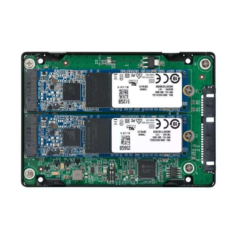 QNAP QDA-A2MAR saugojimo įrenginio korpusas SSD korpusas Juoda M.2
