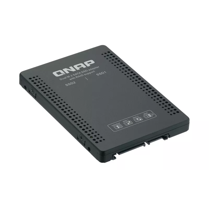 QNAP QDA-A2MAR saugojimo įrenginio korpusas SSD korpusas Juoda M.2