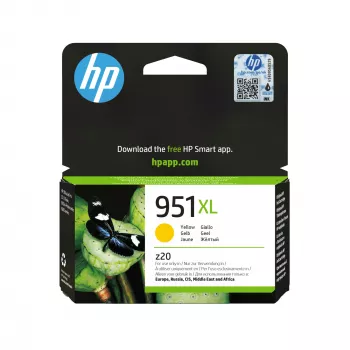 HP 951XL didelio našumo geltona Originali rašalo kasetė, geltona, 1 vnt., 1500 puslapių