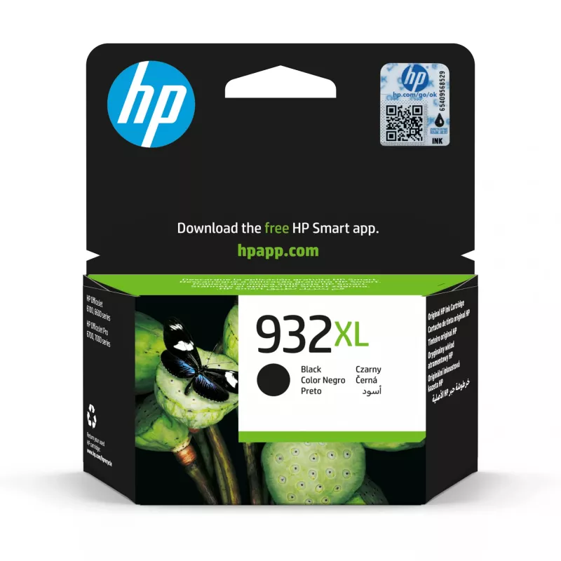 HP 932XL didelės talpos juodas Originalius rašalo kasetė, juoda, 1 vnt., 1000 puslapių