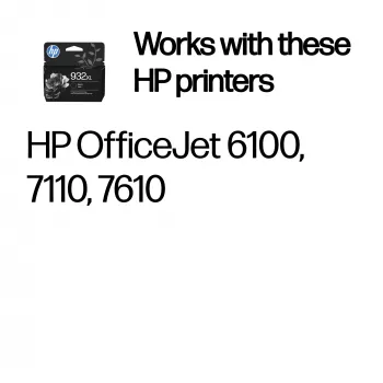 HP 932XL didelės talpos juodas Originalius rašalo kasetė, juoda, 1 vnt., 1000 puslapių