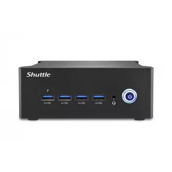 Shuttle Nano PC NT10H9, Intel Core Ultra 9 185H, Intel Arc grafika, 2xHDMI, 2xUSB 4.0 (DP), 2x2.5Gbit LAN, įsk. VESA 24/7 nuolatiniam darbui